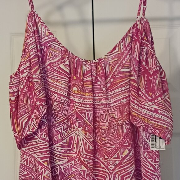 #94 3/$18 - Decree Pink/White Short Sleeve Top Size L - Picture 4 of 5